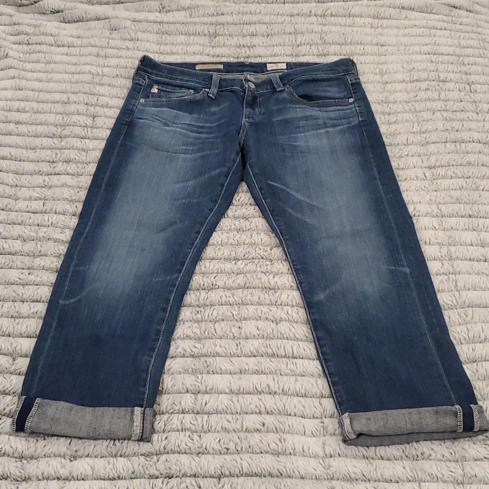 AG "the tomboy crop" relaxed straight crop jeans size 28